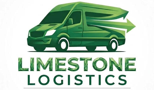 Limestone Logistics logo Limestone Logistics logo - green van icon